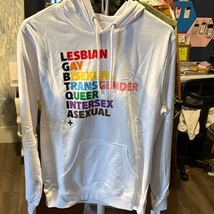 The Phluid Project White LGBTQ+ Pride Hoodie